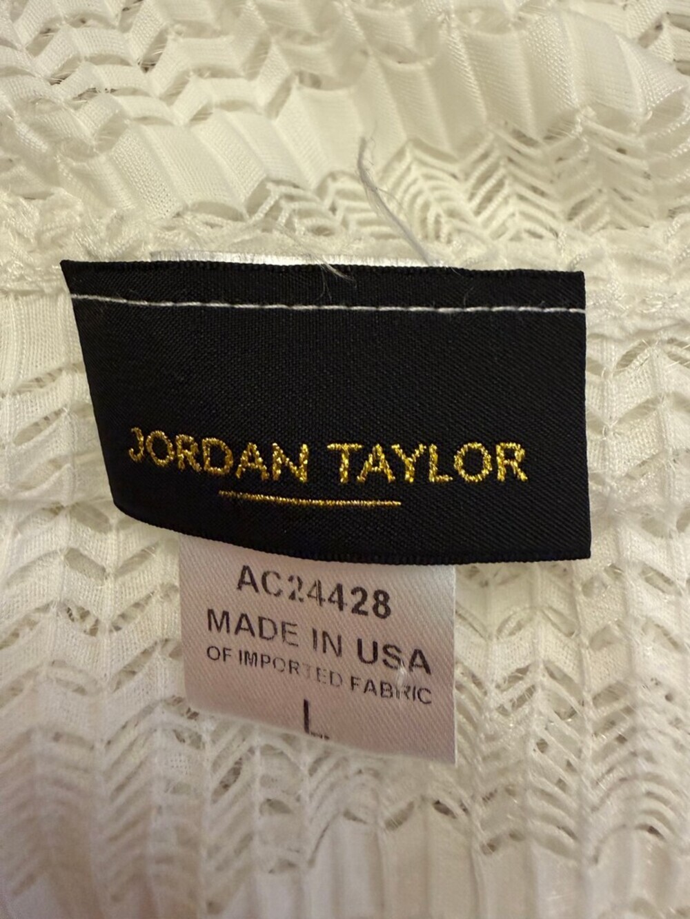 Jordan Taylor Cover Up Womens Size L White Lace Kaftan Beach Resort - Picture 5 of 5